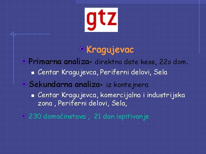 Kragujevac Primarna analiza- direktno date kese, 22 o dom. n Centar Kragujevca, Periferni delovi, Kragujevac Primarna analiza- direktno date kese, 22 o dom. n Centar Kragujevca, Periferni delovi,