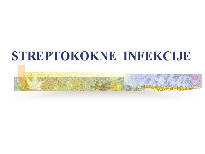 STREPTOKOKNE INFEKCIJE 