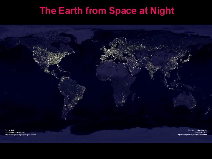 The Earth from Space at Night 