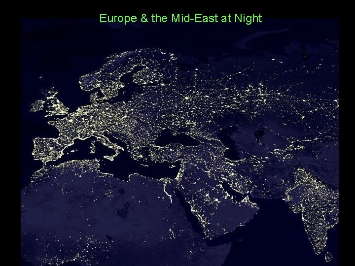 Europe & the Mid-East at Night 