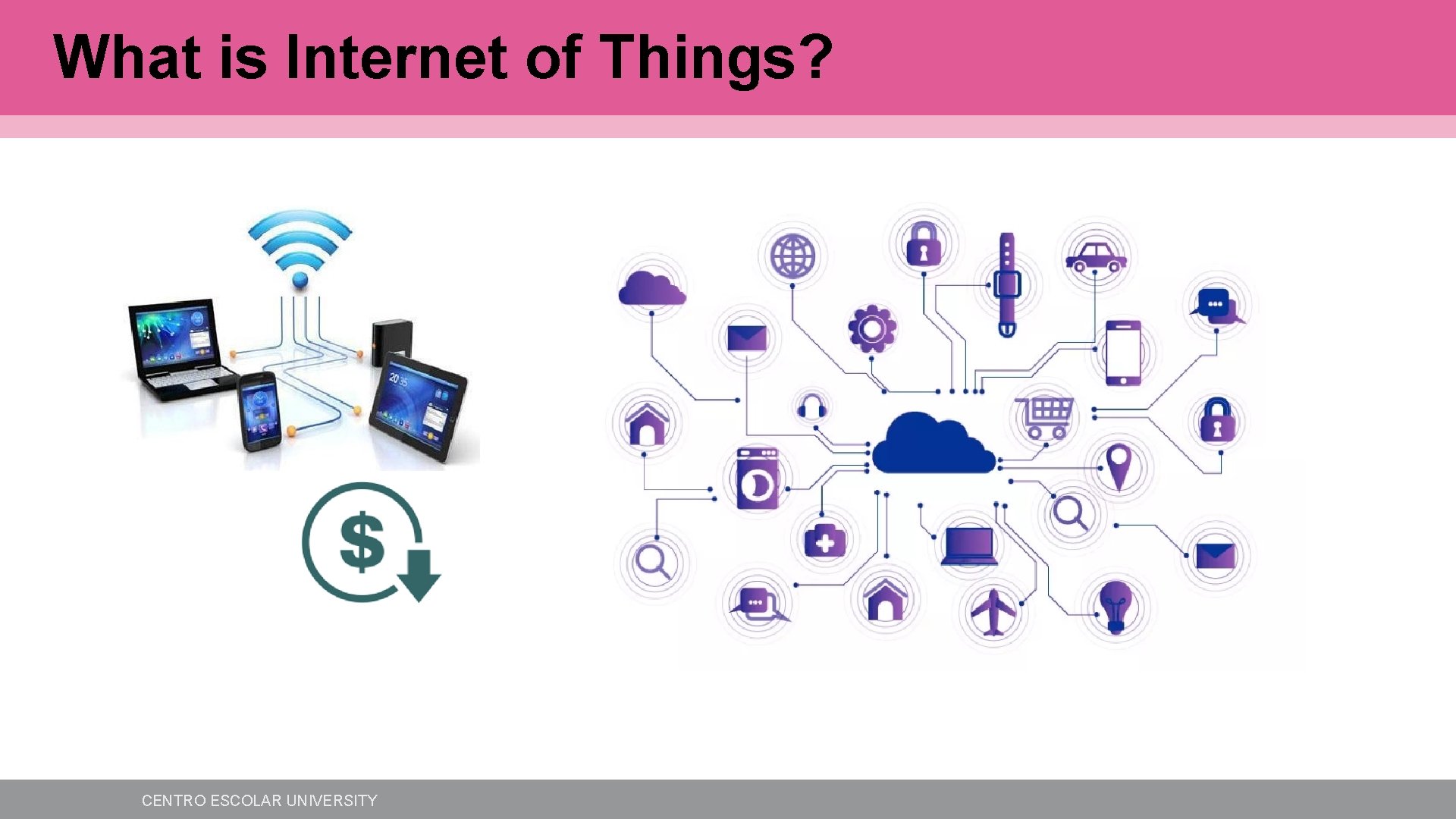 What is Internet of Things? CENTRO ESCOLAR UNIVERSITY What is Internet of Things? CENTRO ESCOLAR UNIVERSITY