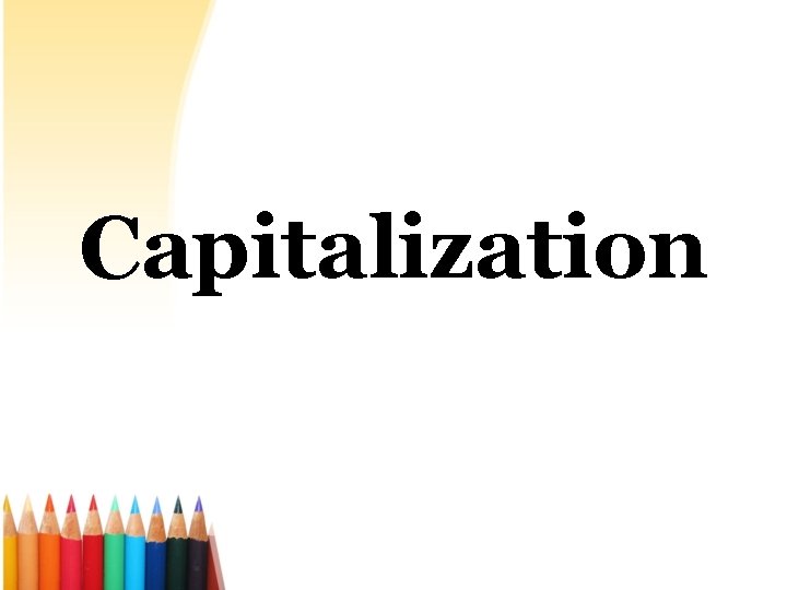 Capitalization 