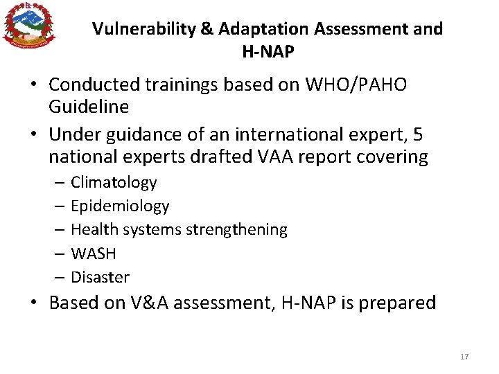 Climate change and health impacts existing policies and