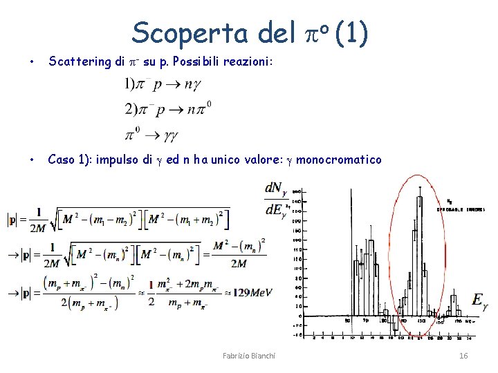 Scoperta del po (1) • Scattering di p- su p. Possibili reazioni: • Caso