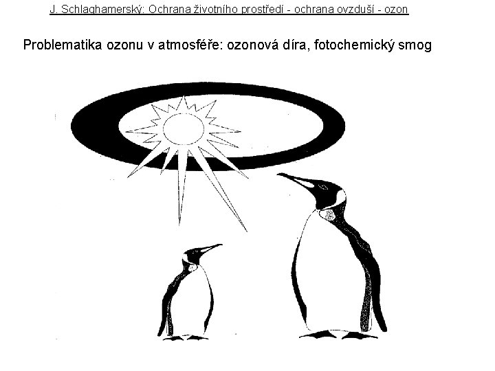 J. Schlaghamerský: Ochrana životního prostředí - ochrana ovzduší - ozon Problematika ozonu v atmosféře: