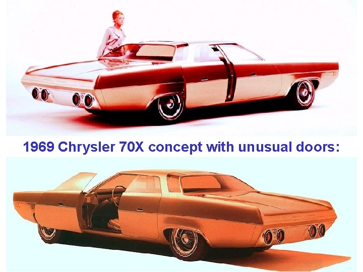 1969 Chrysler 70 X concept with unusual doors: 