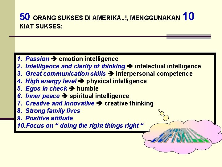 50 ORANG SUKSES DI AMERIKA. . !, MENGGUNAKAN 10 KIAT SUKSES: 1. Passion emotion