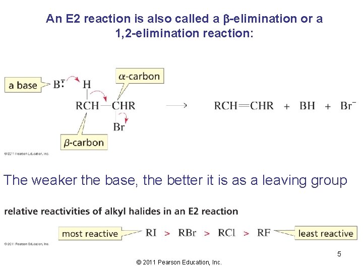 An E 2 reaction is also called a b-elimination or a 1, 2 -elimination