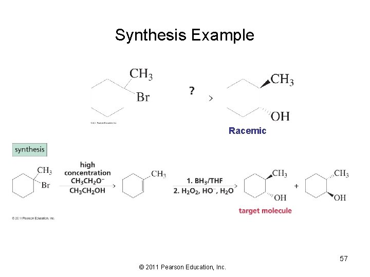 Synthesis Example Racemic 57 © 2011 Pearson Education, Inc. 