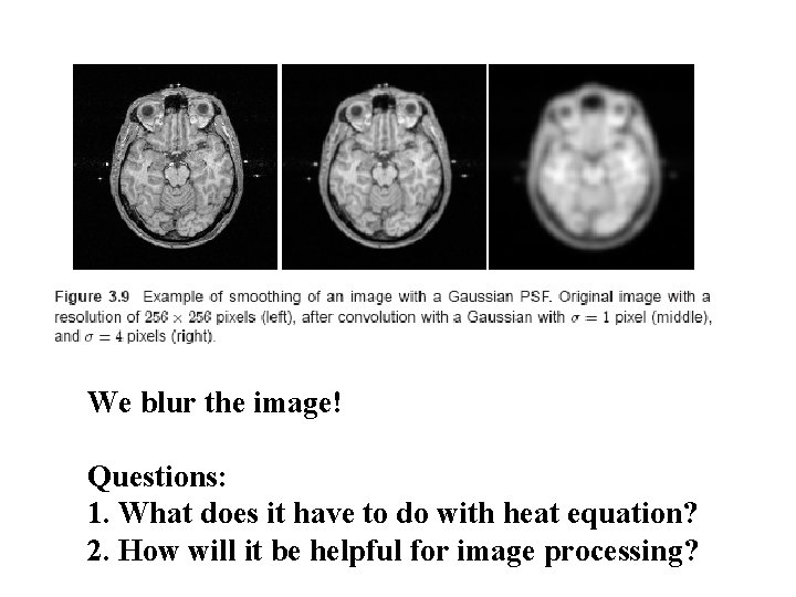 We blur the image! Questions: 1. What does it have to do with heat We blur the image! Questions: 1. What does it have to do with heat