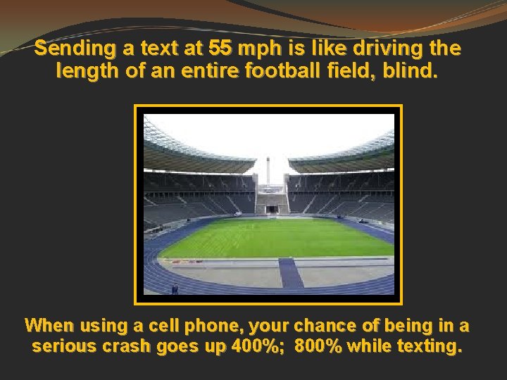 Sending a text at 55 mph is like driving the length of an entire