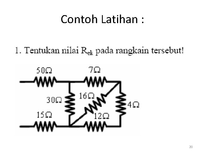 Contoh Latihan : 20 