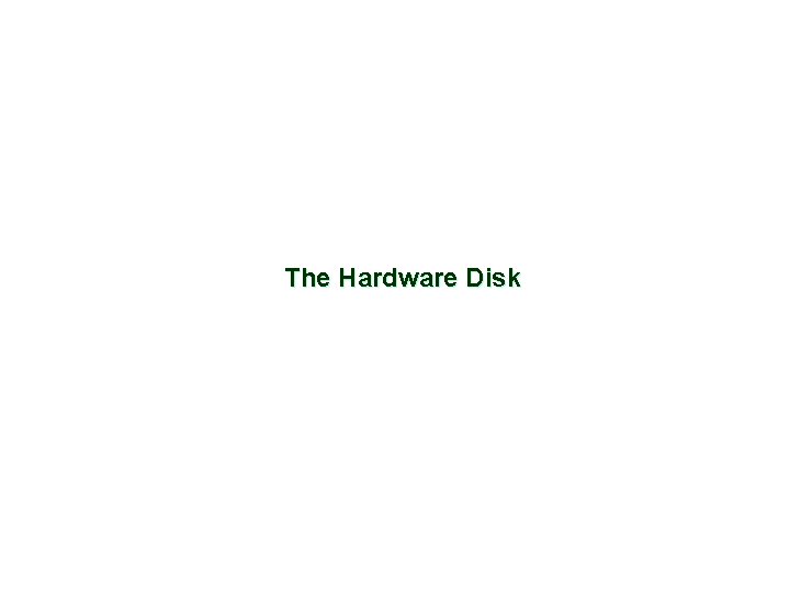 The Hardware Disk 