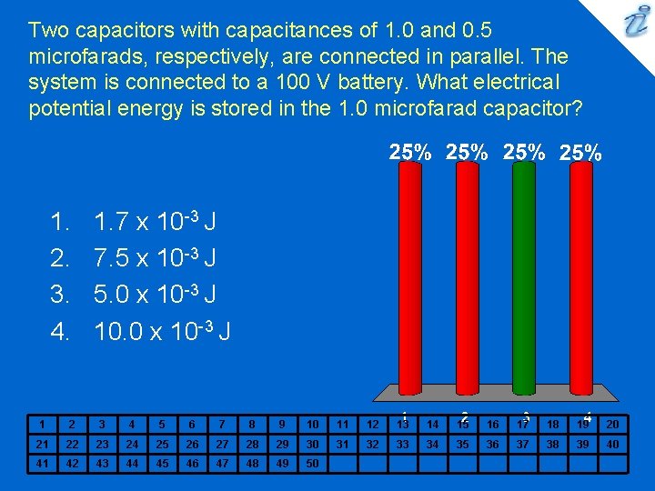 Two capacitors with capacitances of 1. 0 and 0. 5 microfarads, respectively, are connected