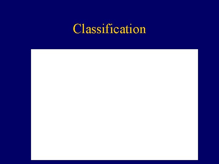 Classification 