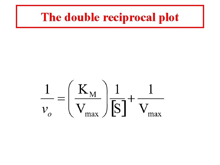 The double reciprocal plot The double reciprocal plot
