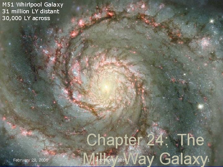 M 51 Whirlpool Galaxy 31 million LY distant 30, 000 LY across February 28,