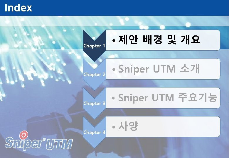 Index Chapter 1 Chapter 2 Chapter 3 Chapter 4 • 제안 배경 및 개요