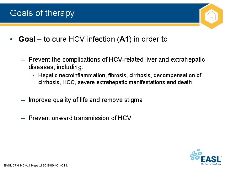 Goals of therapy • Goal – to cure HCV infection (A 1) in order