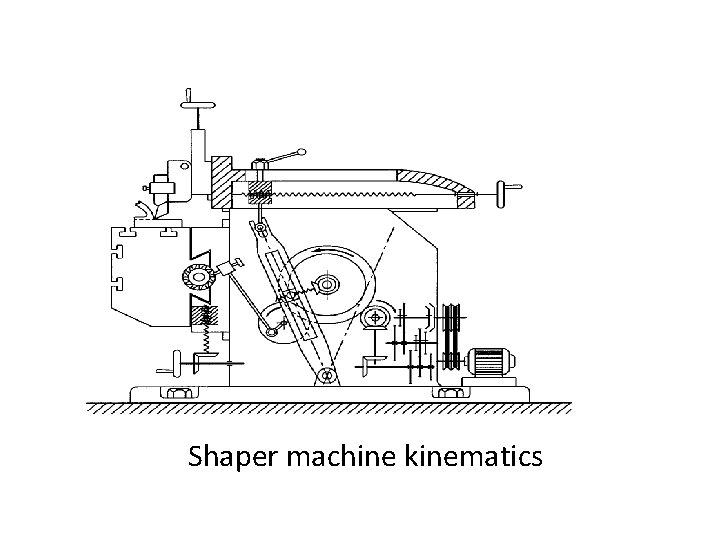 Shaper machine kinematics 