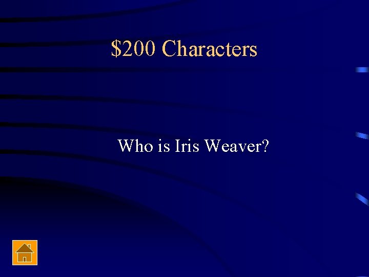 $200 Characters Who is Iris Weaver? 