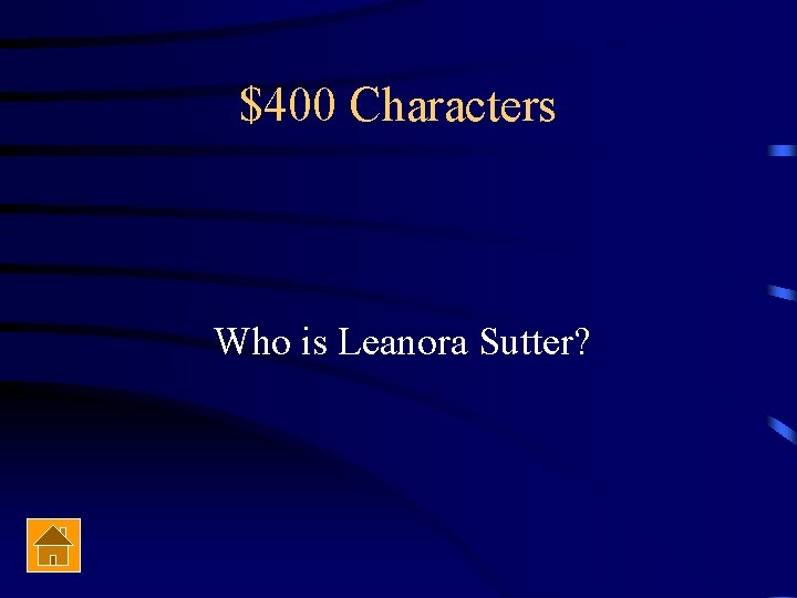 $400 Characters Who is Leanora Sutter? 