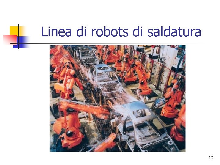 Linea di robots di saldatura 10 