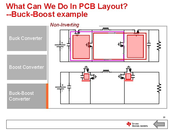 What Can We Do In PCB Layout? --Buck-Boost example Non-Inverting Buck Converter Boost Converter