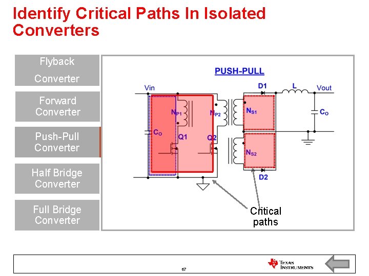 Identify Critical Paths In Isolated Converters Flyback Converter Forward Converter Push-Pull Converter Half Bridge