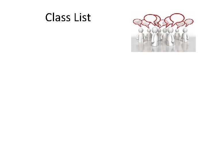 Class List 