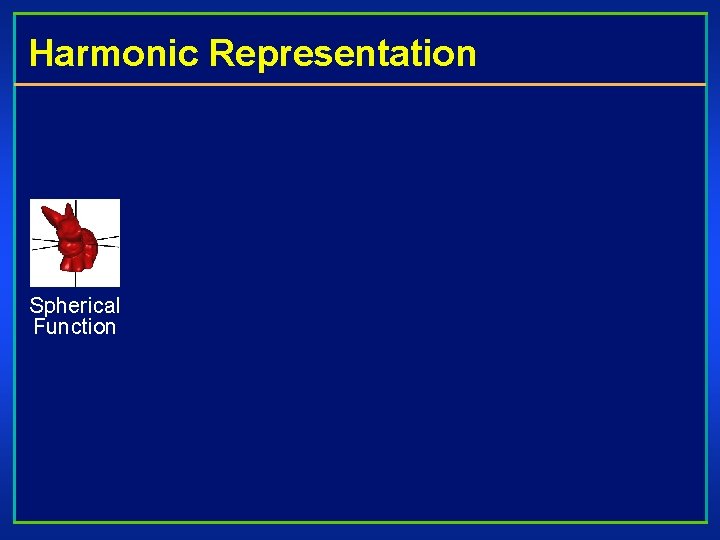 Harmonic Representation Spherical Function 