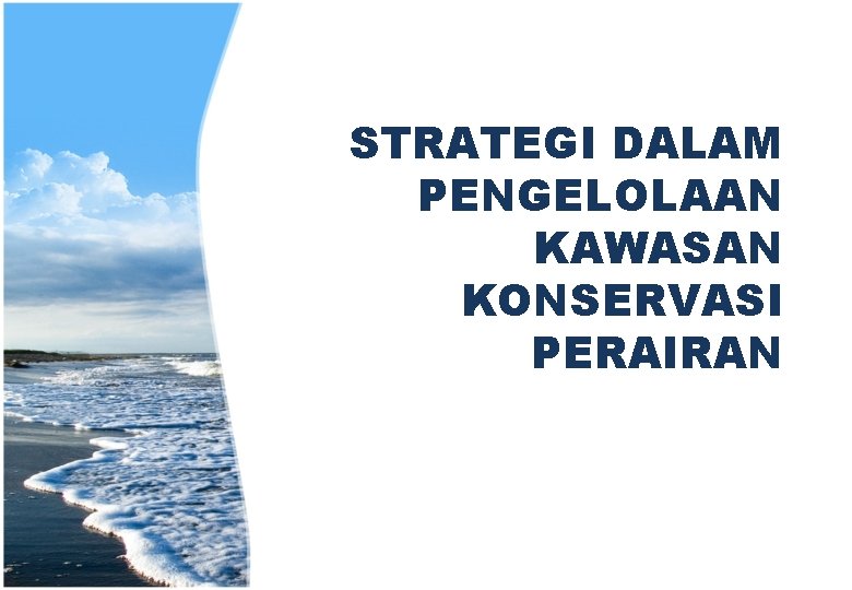 STRATEGI DALAM PENGELOLAAN KAWASAN KONSERVASI PERAIRAN 