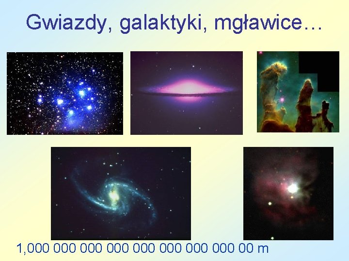 Gwiazdy, galaktyki, mgławice… 1, 000 000 00 m 