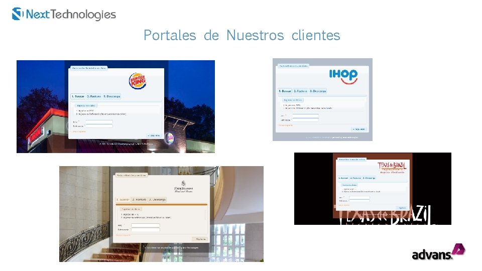 Portales de Nuestros clientes Portales de Nuestros clientes