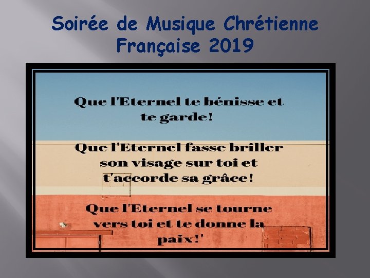 Soirée de Musique Chrétienne Française 2019 