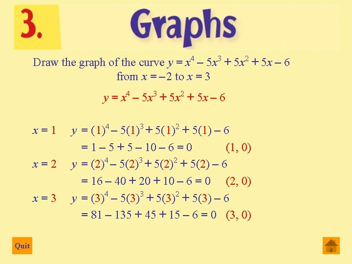 Draw the graph of the curve y = x 4 – 5 x 3