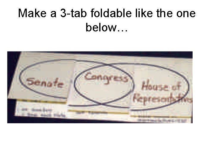 Make a 3 -tab foldable like the one below… 