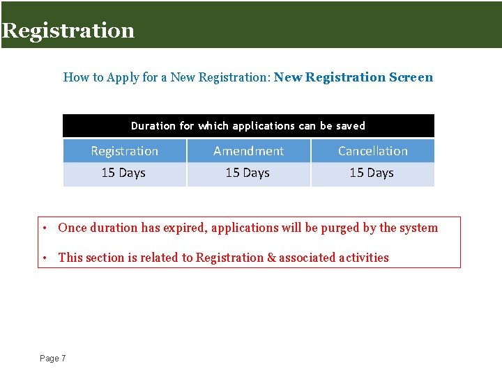 Registration for Taxpayers Registration How to Apply for a New Registration: New Registration Screen