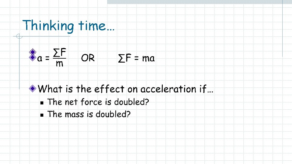 Thinking time… 