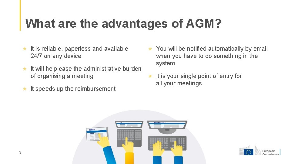What are the advantages of AGM? It is reliable, paperless and available 24/7 on