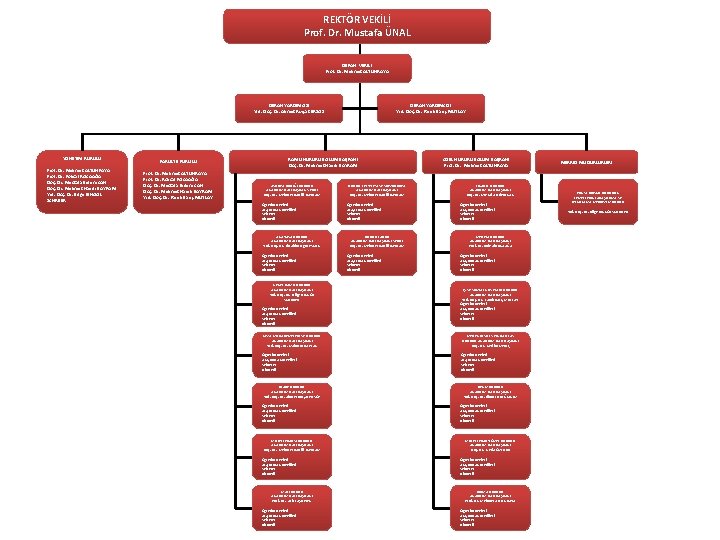 REKTÖR VEKİLİ Prof. Dr. Mustafa ÜNAL DEKAN VEKİLİ Prof. Dr. Mehmet ALTUNKAYA DEKAN YARDIMCISI
