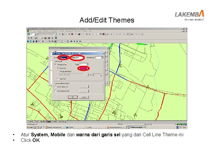 Add/Edit Themes • • Atur System, Mobile dan warna dari garis sel yang dari