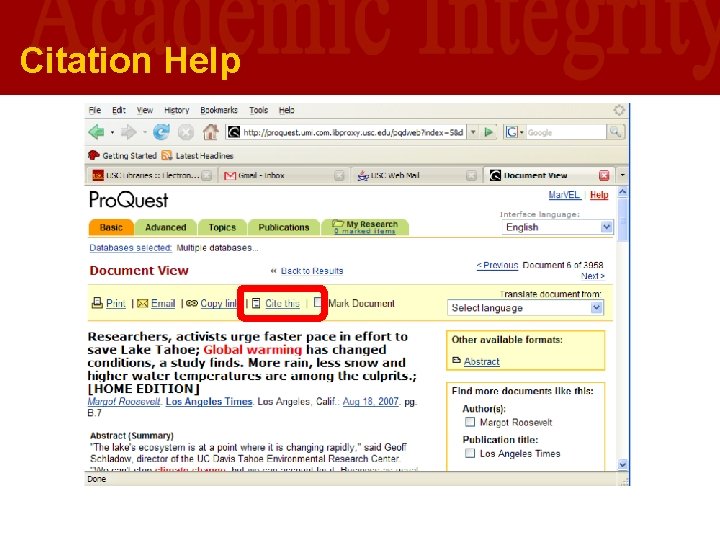 Citation Help University of Southern California USC LIBRARIES Citation Help University of Southern California USC LIBRARIES