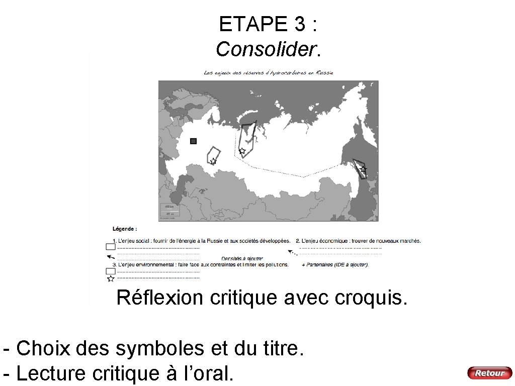 ETAPE 3 : Consolider. Réflexion critique avec croquis. - Choix des symboles et du