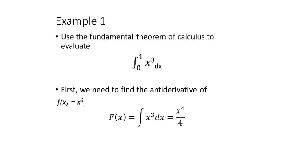 Example 1 • Example 1 •