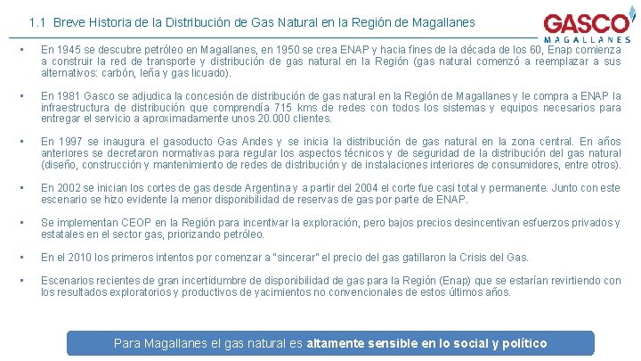 1. 1 Breve Historia de la Distribución de Gas Natural en la Región de