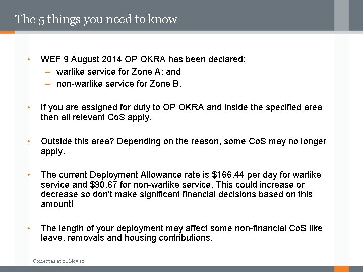 The 5 things you need to know • WEF 9 August 2014 OP OKRA