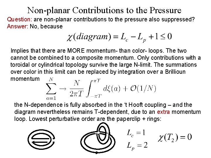Non-planar Contributions to the Pressure Question: are non-planar contributions to the pressure also suppressed?