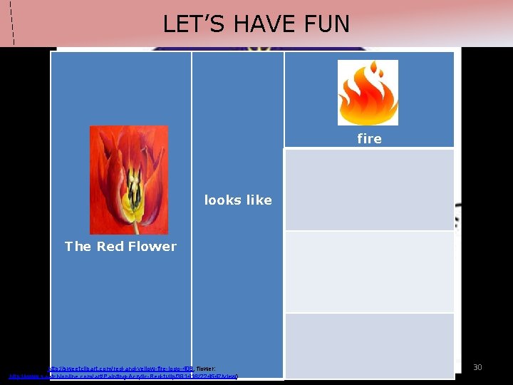 LET’S HAVE FUN fire looks like The Red Flower (Source: fire: http: //sweetclipart. com/red-and-yellow-fire-logo-408,