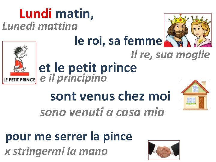 Lundi matin, Lunedì mattina le roi, sa femme Il re, sua moglie et le